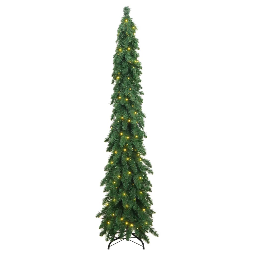 Kunstkerstboom met verlichting 130 LED's 210 cm