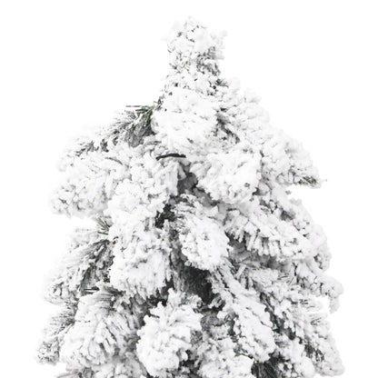 Künstlicher Weihnachtsbaum mit Lichtern und Schnee 130 LEDs 210 cm