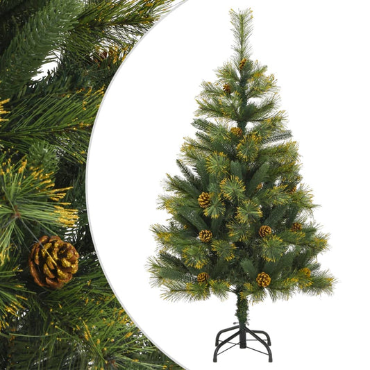 Artificial Christmas tree with hinges and pine cones 120 cm