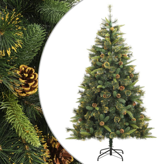 Artificial Christmas tree with hinges and pine cones 180 cm