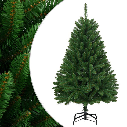 Kunstkerstboom met scharnieren met standaard 120 cm groen