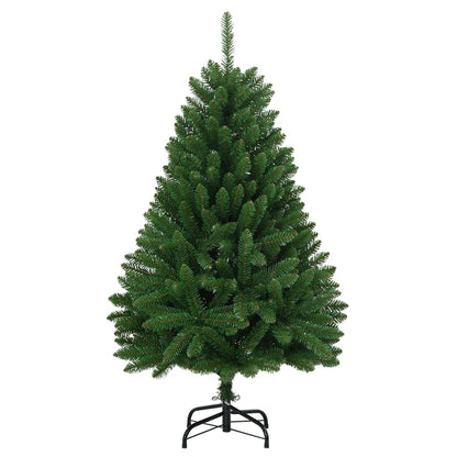 Kunstkerstboom met scharnieren met standaard 120 cm groen