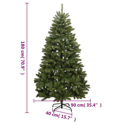 Künstlicher Weihnachtsbaum mit Scharnieren und Ständer 180 cm grün