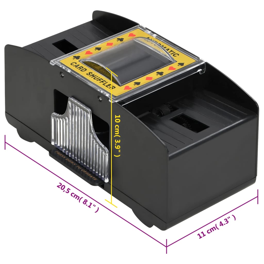 Automatische kaartenschudder zwart 2 deks