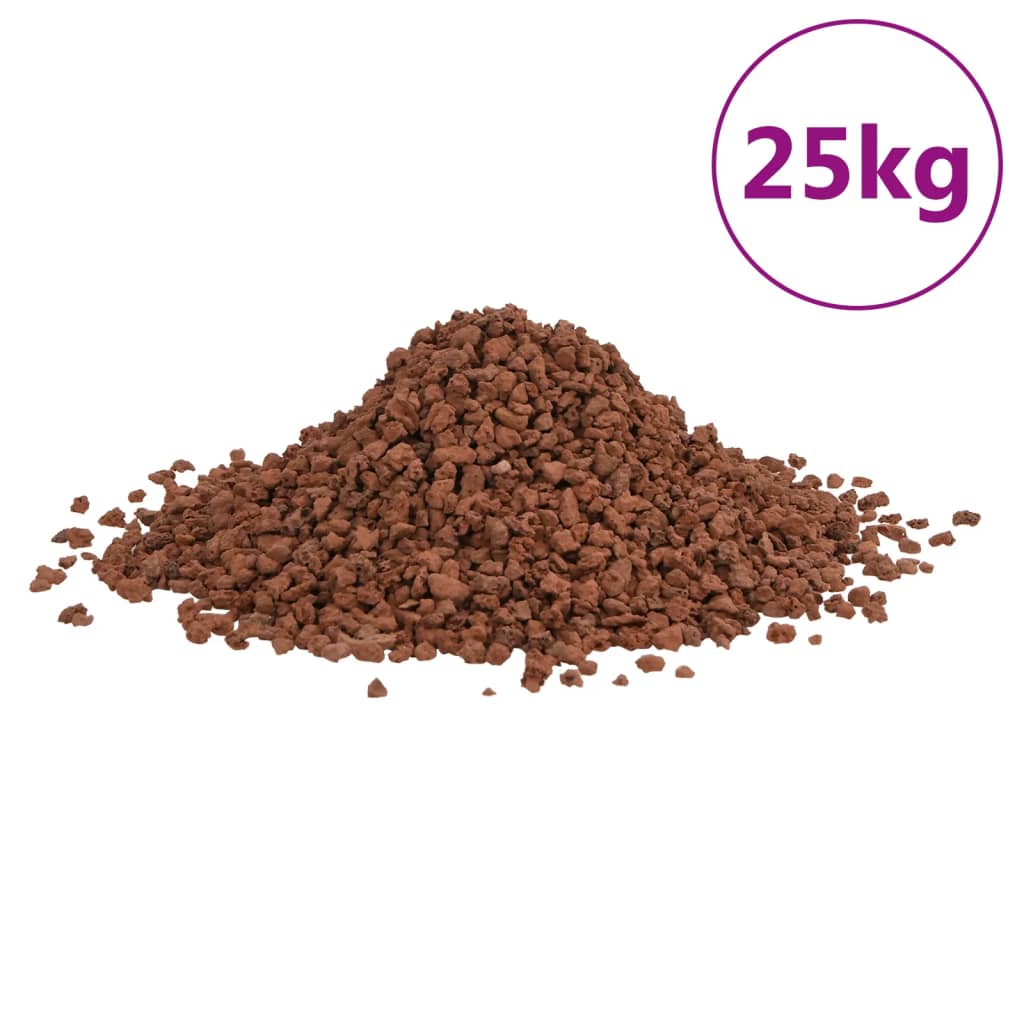 Lavasteine ​​25 kg 5-8 mm rot