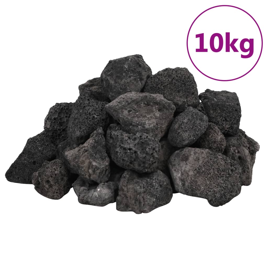 Lavastenen 10 kg 3-5 cm zwart