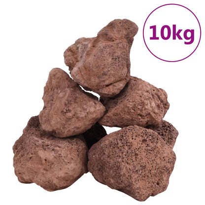 Lavasteine ​​10 kg 10-30 cm rot