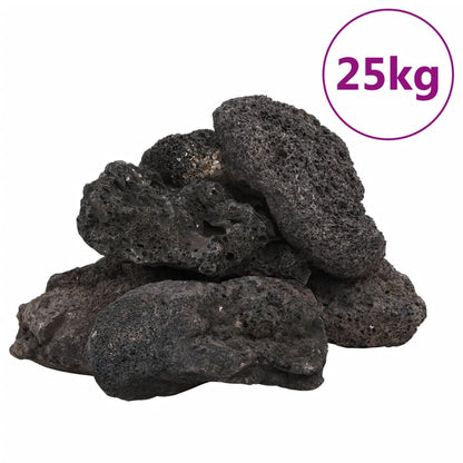 Lavastenen 25 kg 10-30 cm zwart