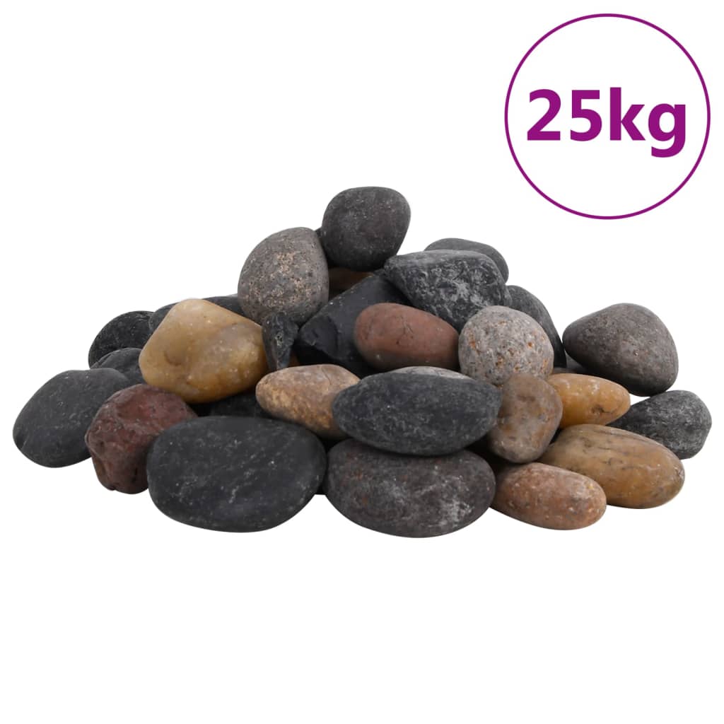 Kiezelstenen gepolijst 5-8 cm 25 kg meerkleurig