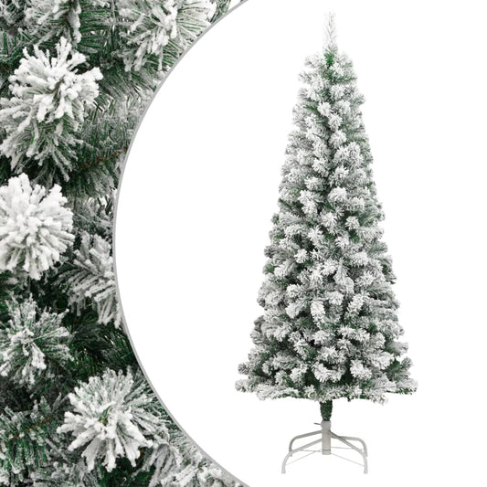 Artificial Christmas tree with hinges and snow 210 cm