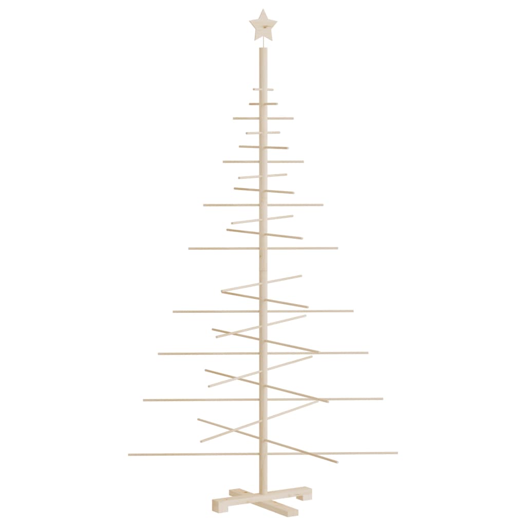 Kerstdecoratie kerstboom 180 cm massief grenenhout