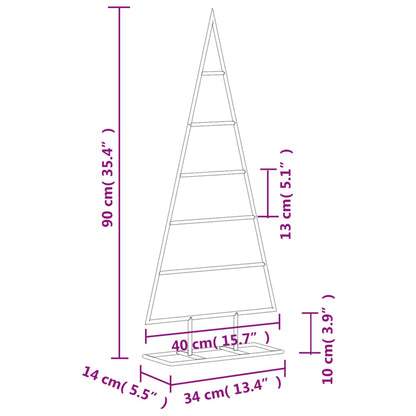 Weihnachtsdekoration Weihnachtsbaum 90 cm Metall schwarz