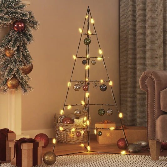 Kerstdecoratie kerstboom 100 cm metaal zwart