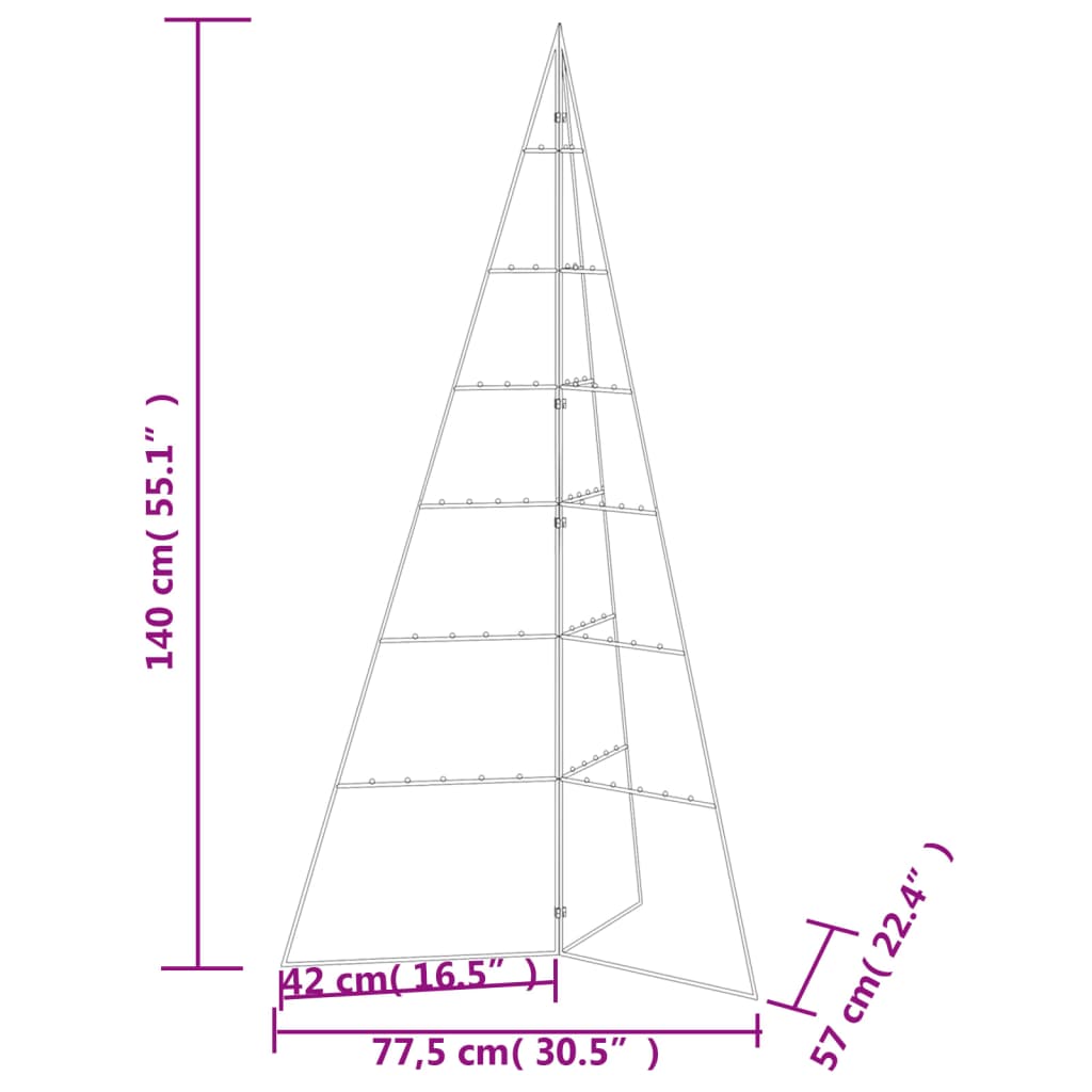 Weihnachtsdekoration Weihnachtsbaum 140 cm Metall schwarz