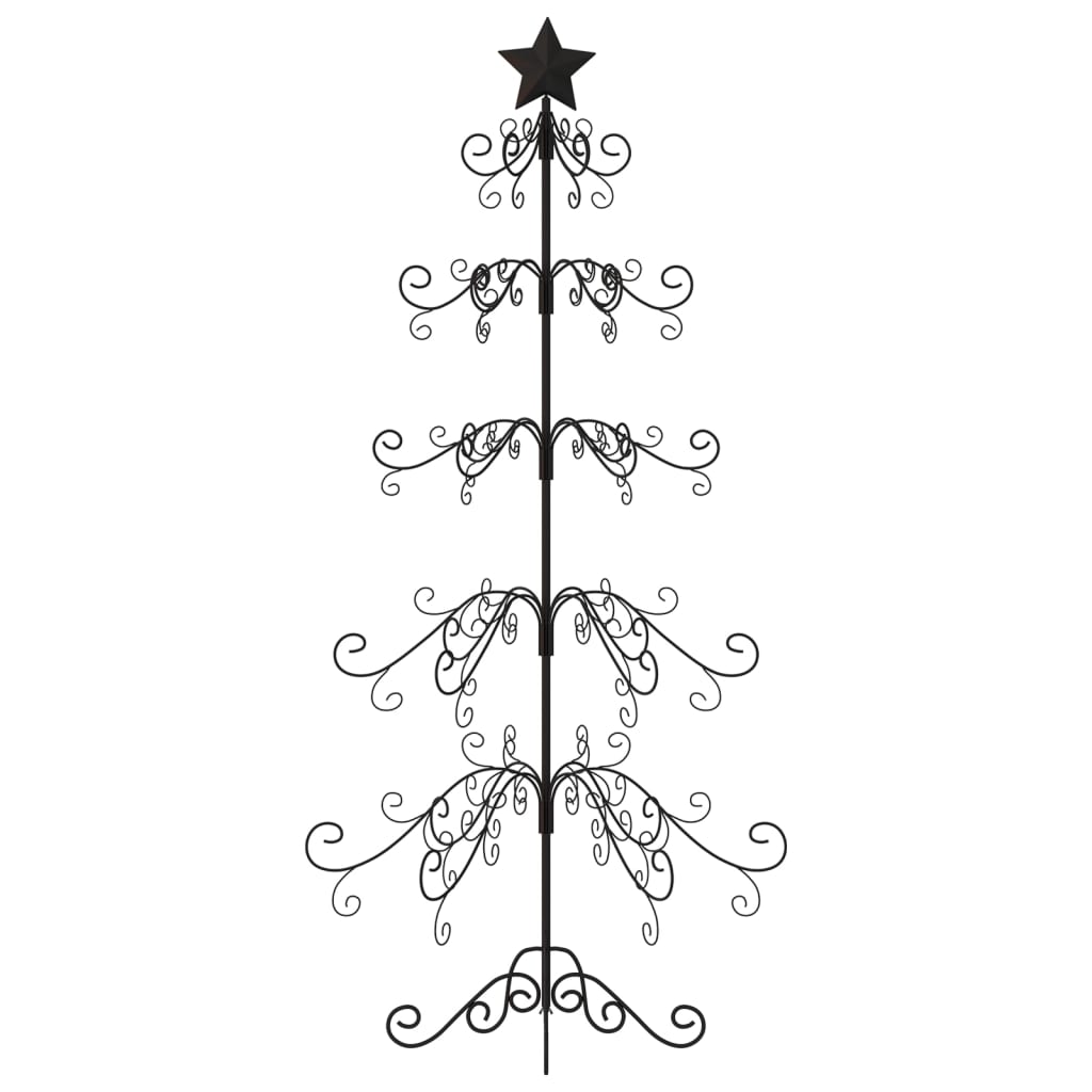 Weihnachtsdekoration Weihnachtsbaum 150 cm Metall schwarz