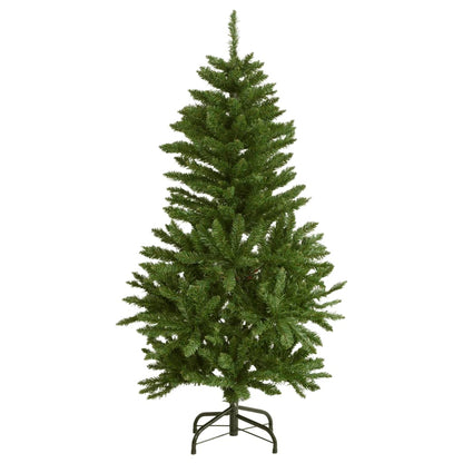 Kunstkerstboom met scharnieren 150 LED en kerstballen 120 cm