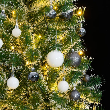 Künstlicher Weihnachtsbaum mit 300 LED Weihnachtskugeln und Schnee 210 cm