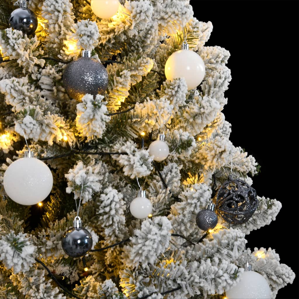 Künstlicher Weihnachtsbaum mit Scharnieren 300 LEDs und Weihnachtskugeln 270 cm