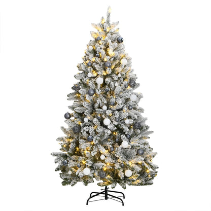 Künstlicher Weihnachtsbaum mit Scharnieren 300 LEDs und Weihnachtskugeln 300 cm