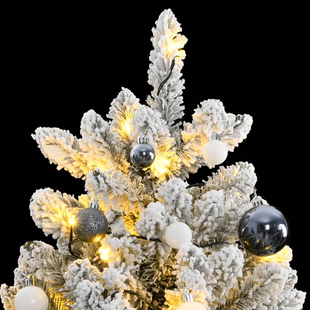 Kunstkerstboom met scharnieren 300 LED's en kerstballen 300 cm