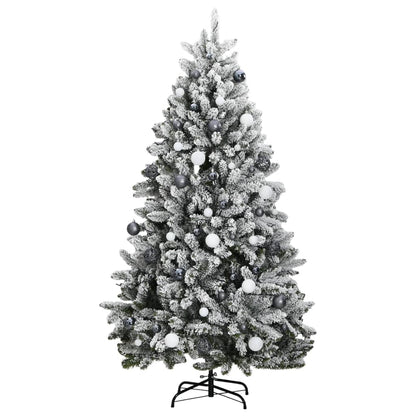 Kunstkerstboom met scharnieren 300 LED's en kerstballen 300 cm