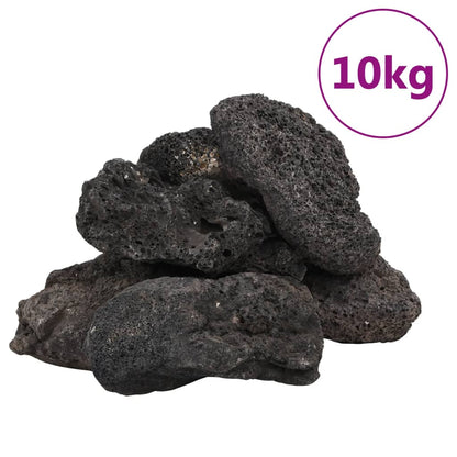 Lavastenen 10 kg 10-30 cm zwart