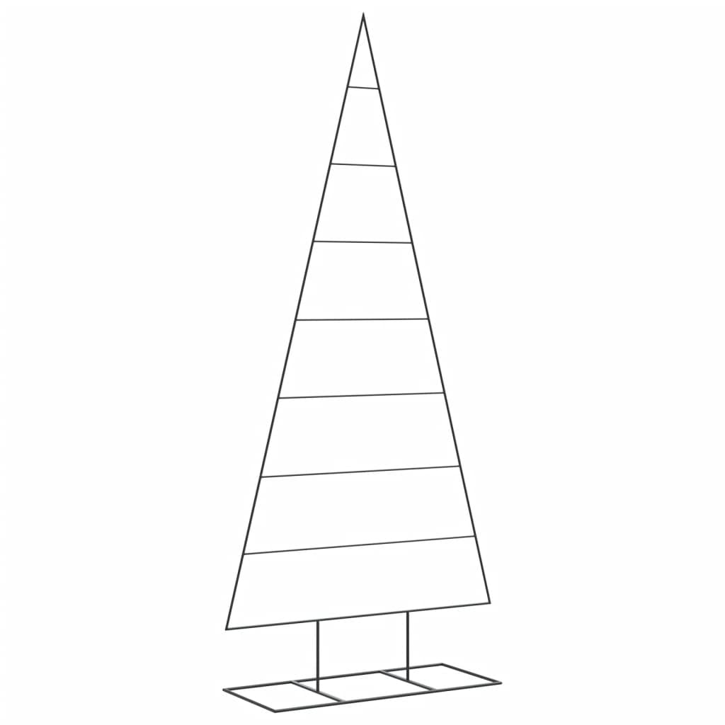 Kerstdecoratie kerstboom 210 cm metaal zwart