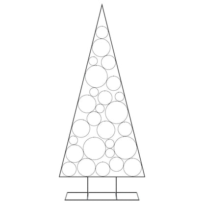 Kerstdecoratie kerstboom 210 cm metaal zwart