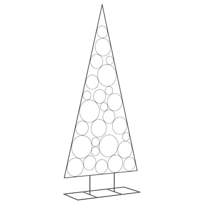 Kerstdecoratie kerstboom 210 cm metaal zwart