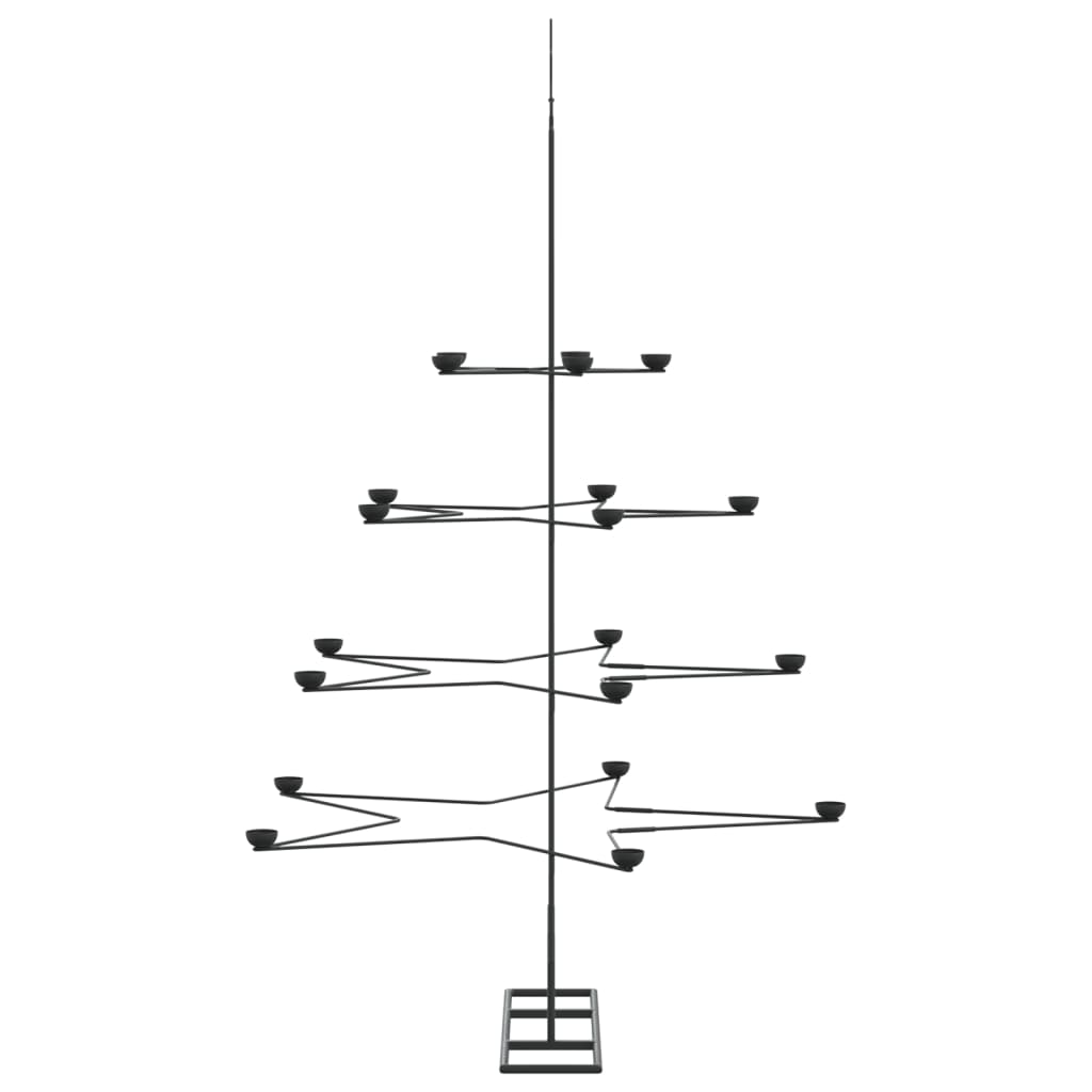 Kerstdecoratie kerstboom 140 cm metaal zwart