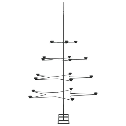 Kerstdecoratie kerstboom 140 cm metaal zwart