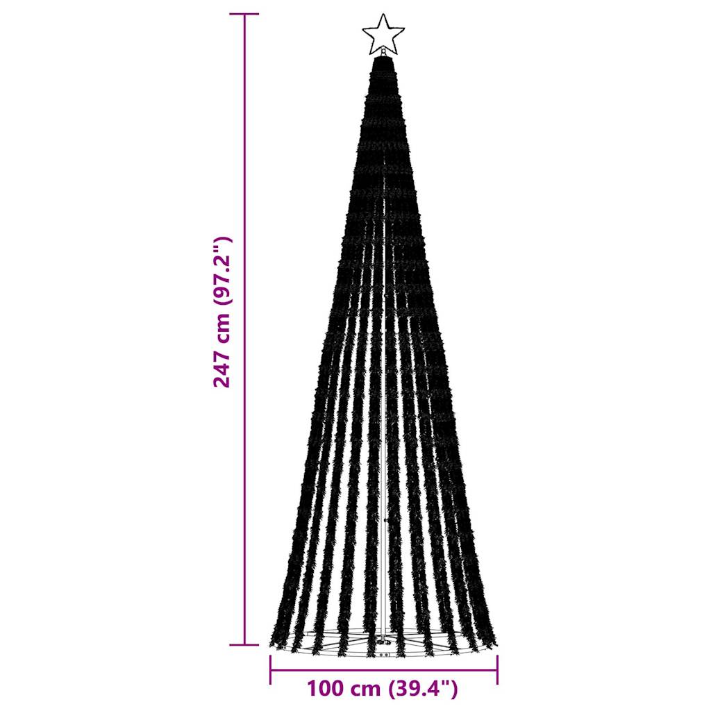 Lichtkegel 475 koudwitte LED's 247 cm