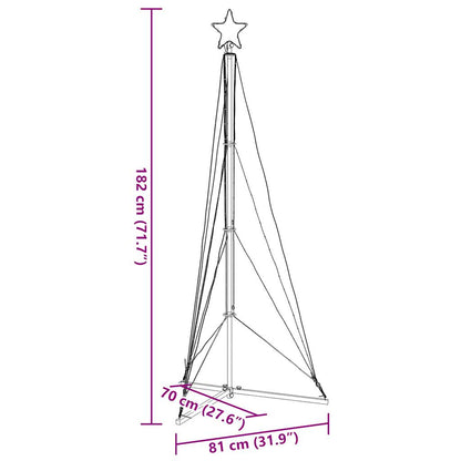 Weihnachtsbaumbeleuchtung 363 warmweiße LEDs 182 cm