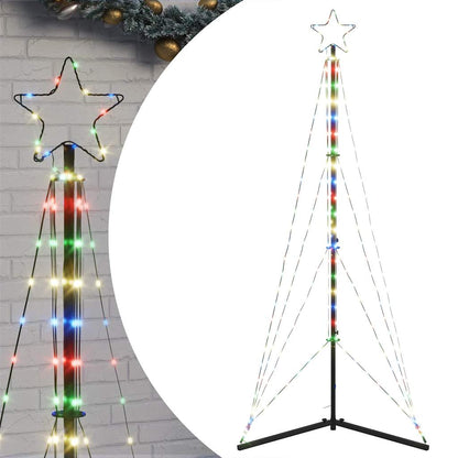 Weihnachtsbaumbeleuchtung 363 bunte LEDs 182 cm