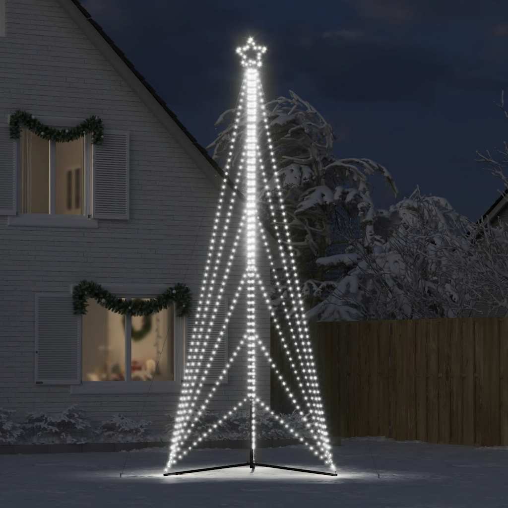 Kerstboomverlichting 861 koudwitte LED's 478 cm