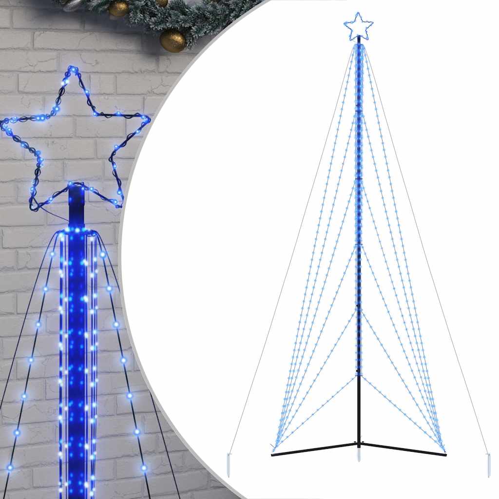 Weihnachtsbaumbeleuchtung 861 blaue LEDs 478 cm