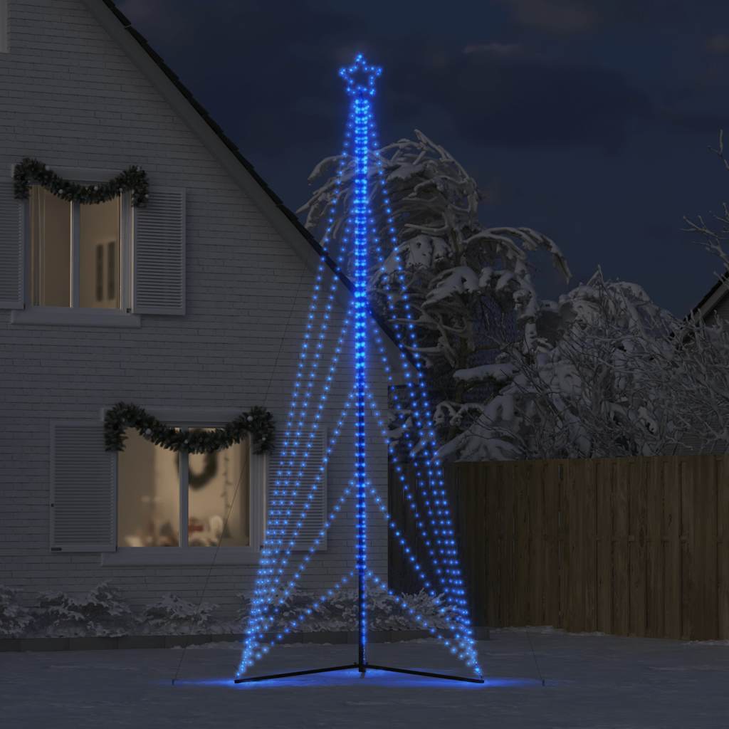 Weihnachtsbaumbeleuchtung 861 blaue LEDs 478 cm