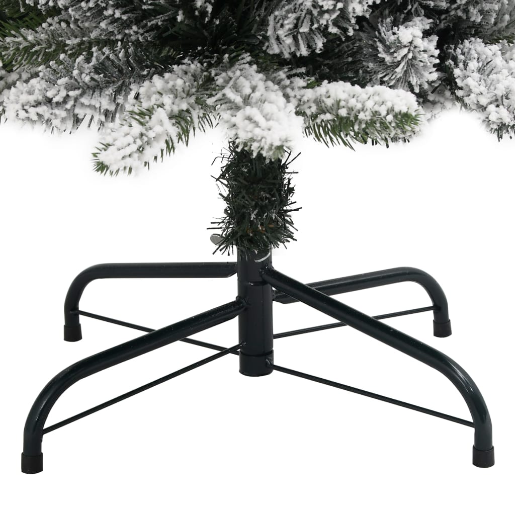 Künstlicher Weihnachtsbaum mit Schnee schmal 120 cm PVC und PE