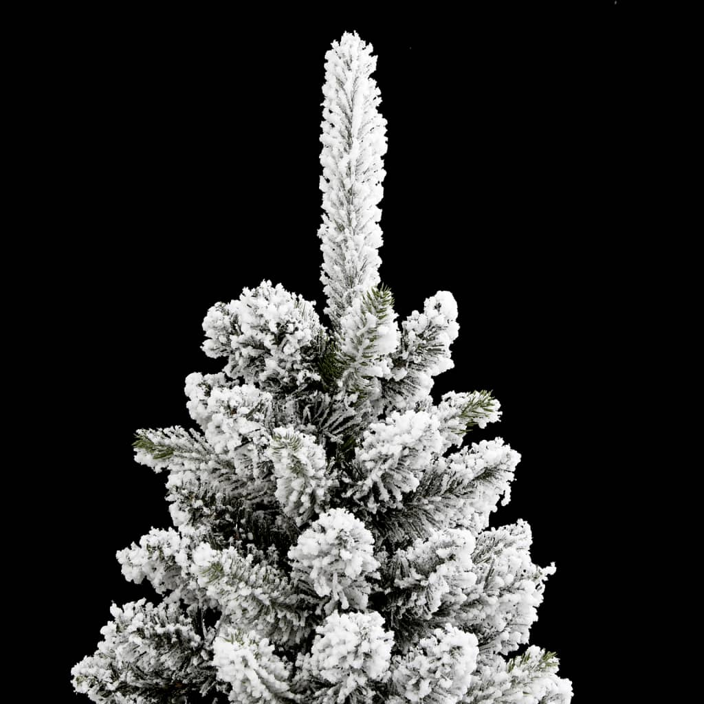 Künstlicher Weihnachtsbaum mit Schnee schmal 120 cm PVC und PE