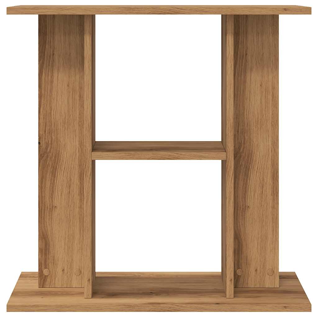 Aquariumstandaard 60x30x60cm bewerkt hout artisanaal eikenkleur