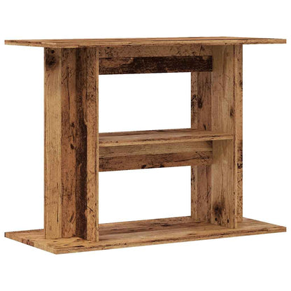 Aquariumstandaard 80x35x60 cm bewerkt hout oud houtkleurig