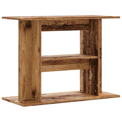 Aquariumstandaard 80x35x60 cm bewerkt hout oud houtkleurig