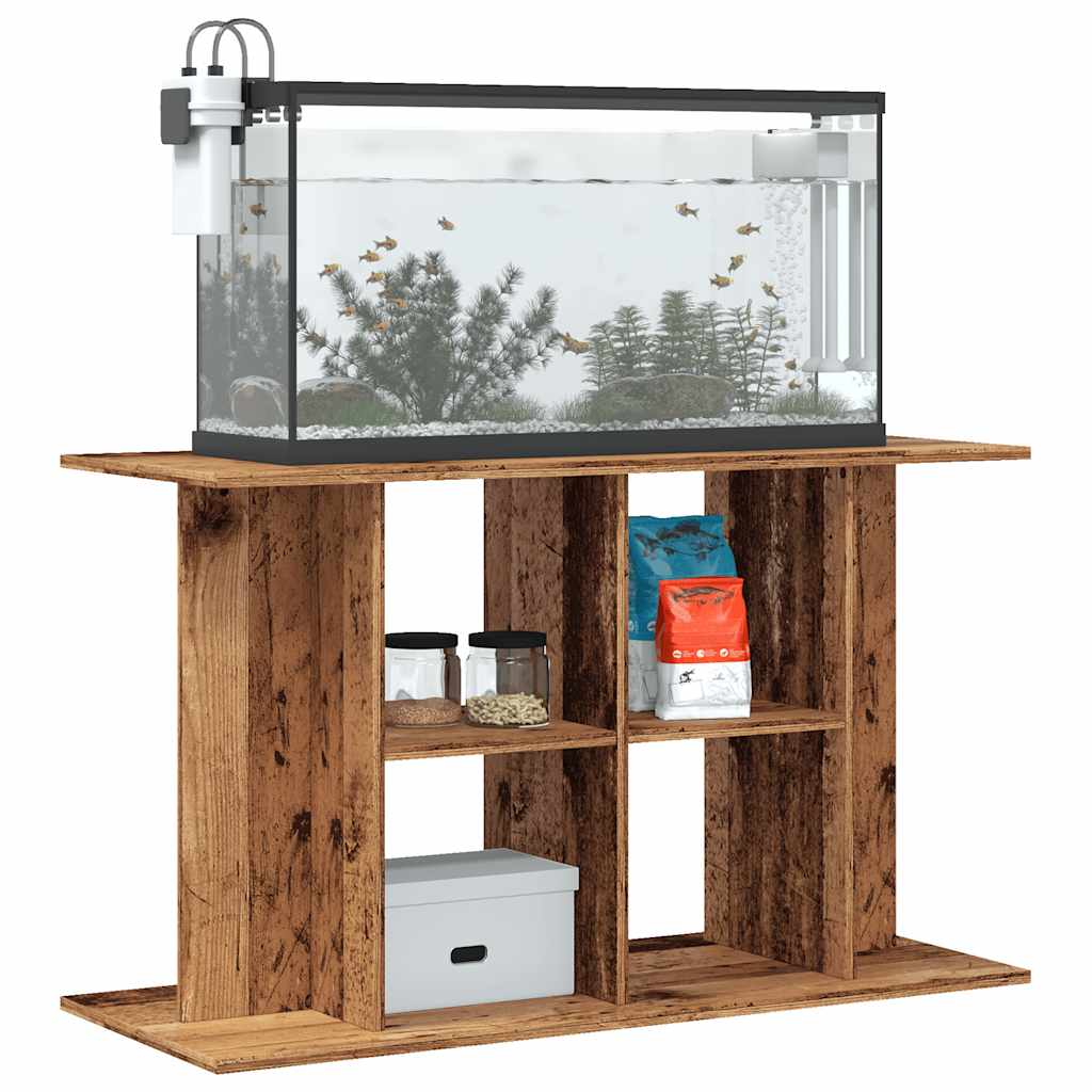 Aquariumstandaard 100x40x60 cm bewerkt hout oud houtkleurig