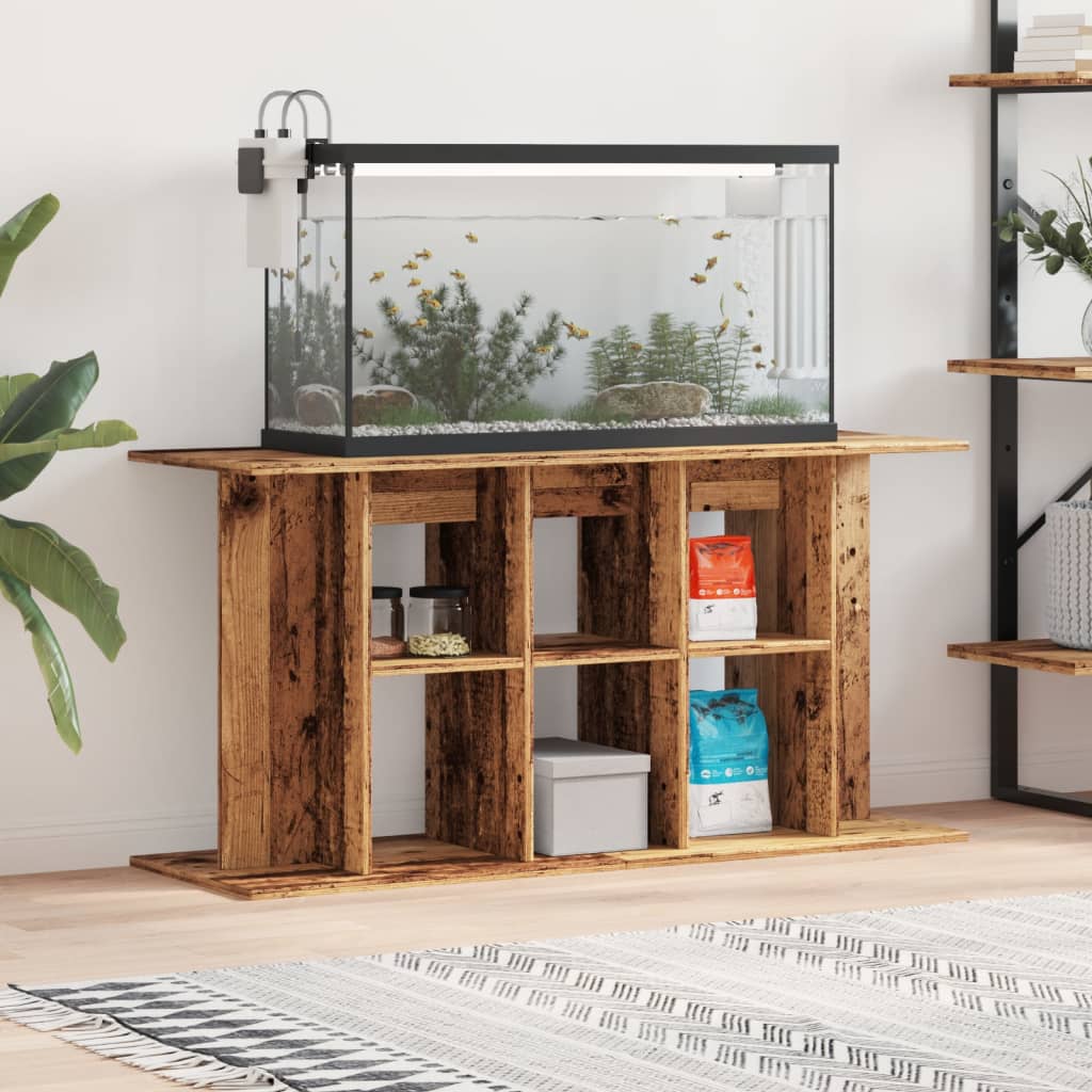 Aquariumstandaard 120x40x60 cm bewerkt hout oud houtkleurig