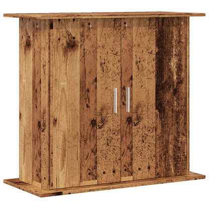 Aquariumstandaard 81x36x73 cm bewerkt hout oud houtkleurig