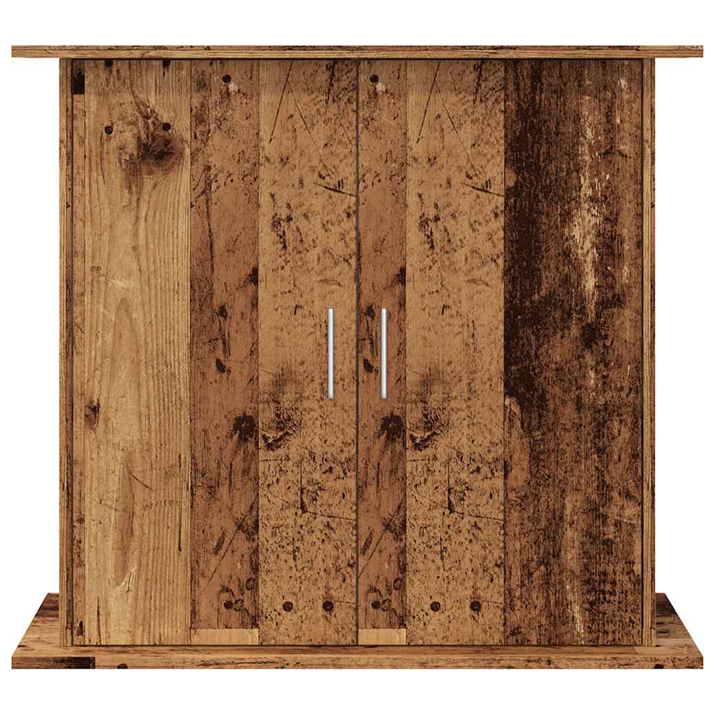 Aquariumstandaard 81x36x73 cm bewerkt hout oud houtkleurig