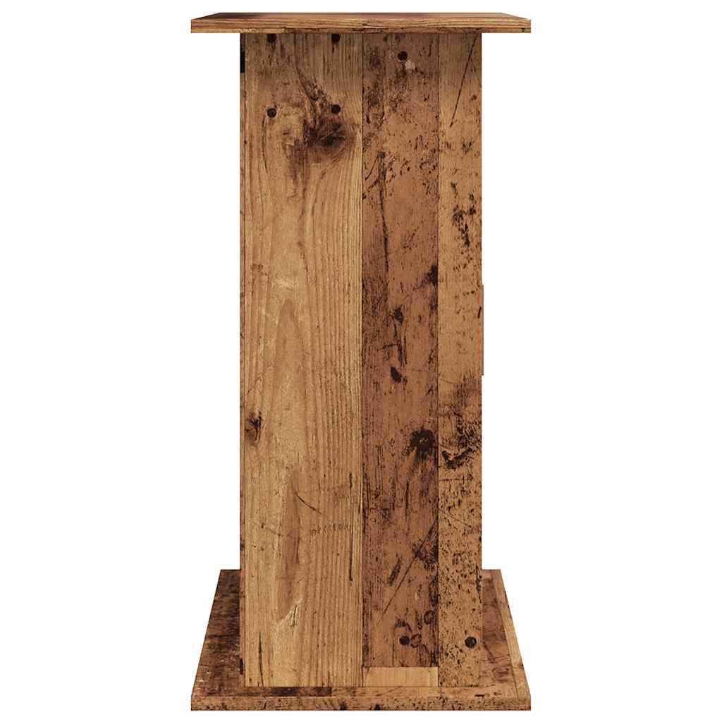 Aquariumstandaard 81x36x73 cm bewerkt hout oud houtkleurig