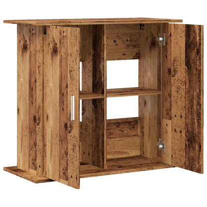 Aquariumstandaard 81x36x73 cm bewerkt hout oud houtkleurig