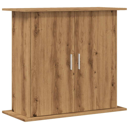 Aquariumstandaard 81x36x73cm bewerkt hout artisanaal eikenkleur