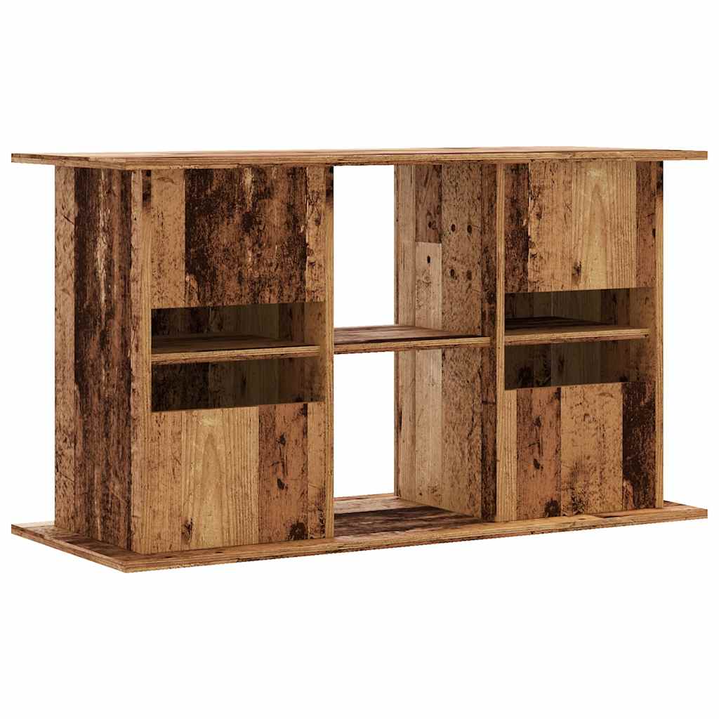 Aquariumstandaard 101x41x58 cm bewerkt hout oud houtkleurig